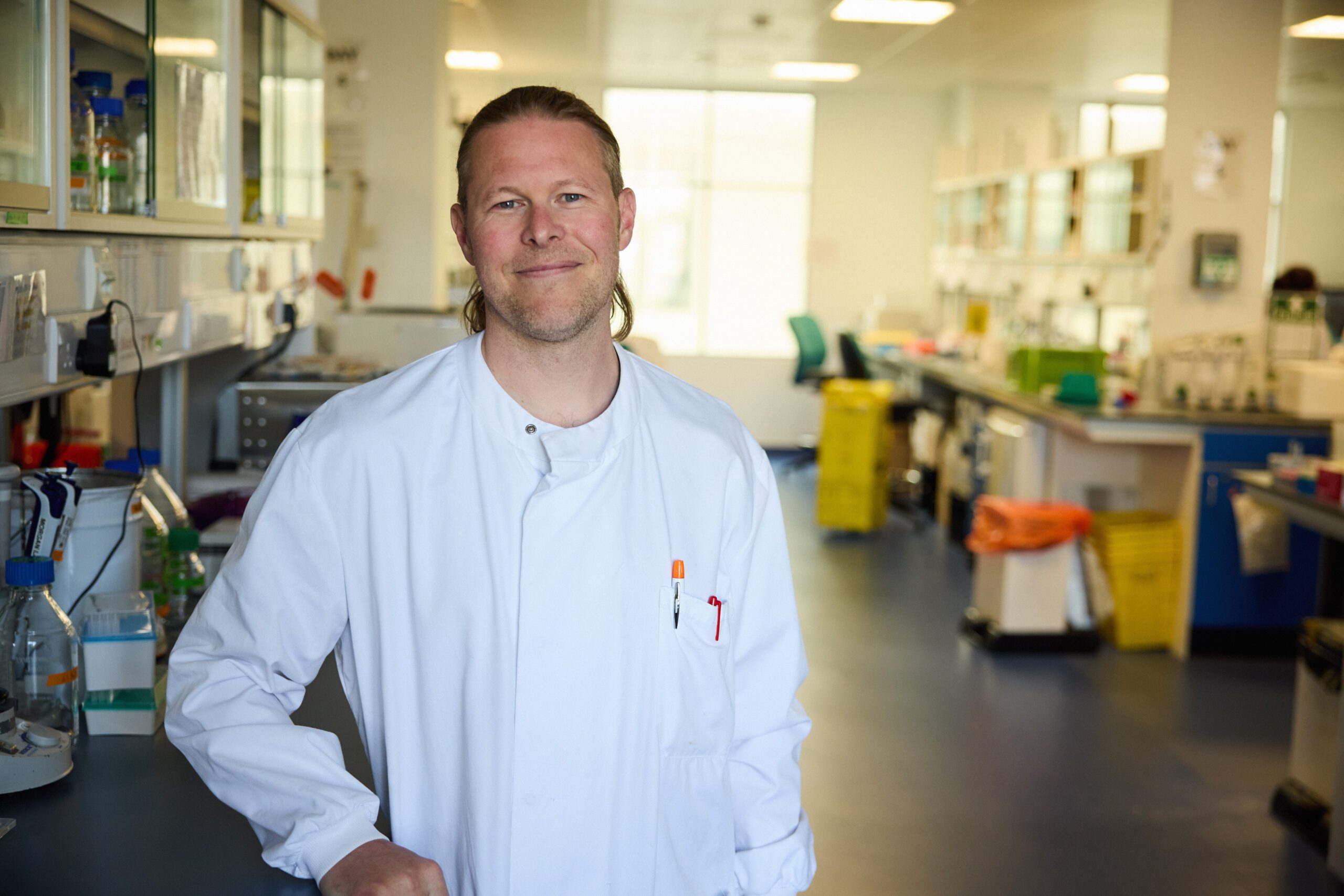 Dr Craig Beall in his research lab